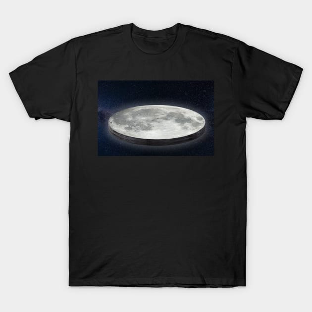 the moon is flat T-Shirt by AsKartongs